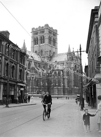 ST JOHN'S CHURCH WITH  CYCLIST